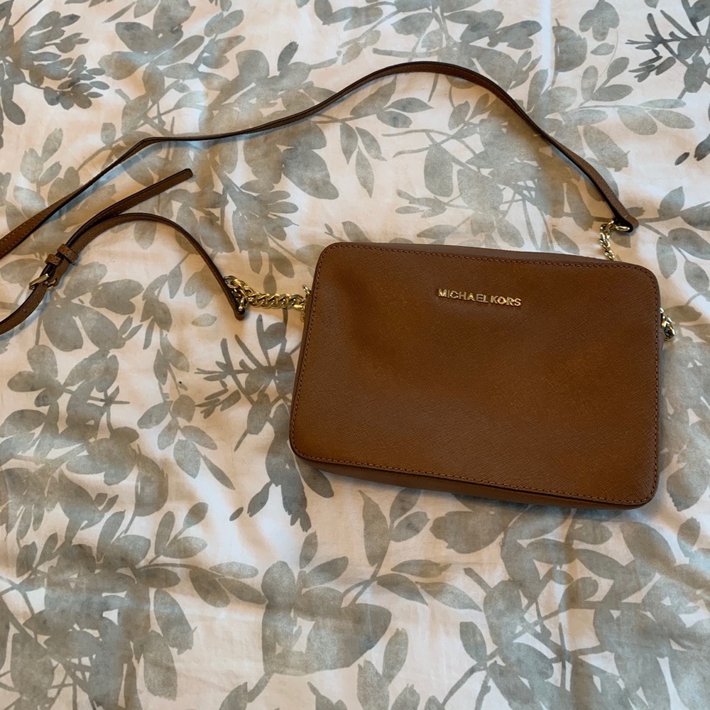 Michael Kors Jet Set East Crossgrain Leather Bag